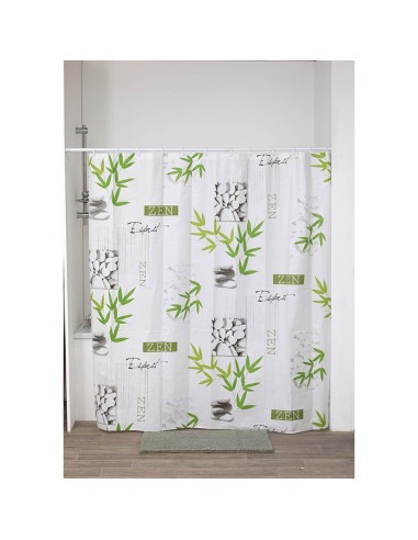 1103419 - rideau de douche peva 180x180 cm/12 anneaux blanc - intemporelle