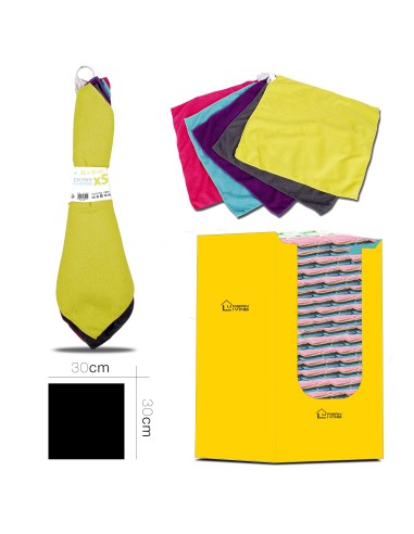 13719 - microfibre x5 30 x 30 cm display