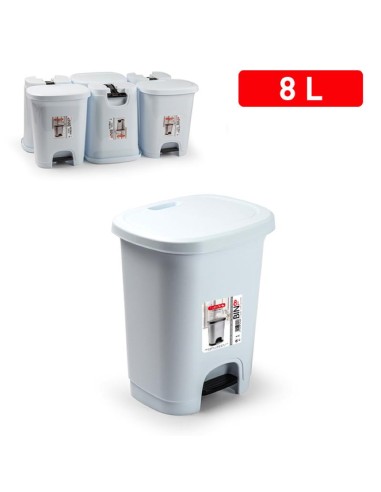 1223001 - poubelle é pedale color 8l blanc
