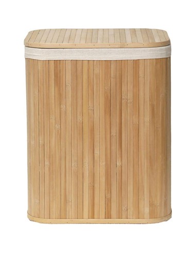 847419501 - paniere a linge rectangulaire gm bambou 43,5x34,5x54 cm - bambou/tis