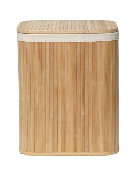 847419501 - paniere a linge rectangulaire gm bambou 43,5x34,5x54 cm - bambou/tis