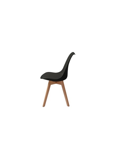 chaise moon yellow pieds bois