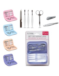229996-set manucure trousse  7 pzas 11 x 6.5 x 2 cm