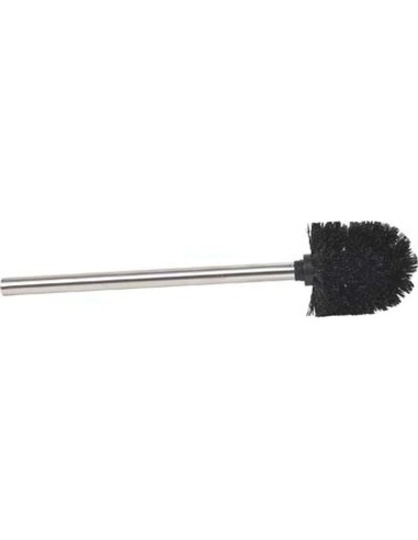 d1410 - brosse wc noir manche acier inoxydable