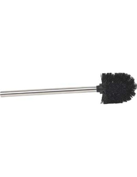 d1410 - brosse wc noir manche acier inoxydable