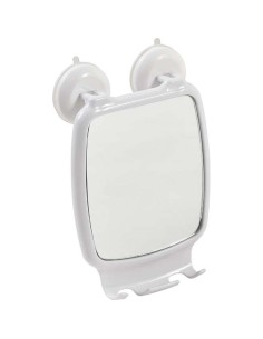 8528100 - miroir  rectangulaire sur ventouses - blanc