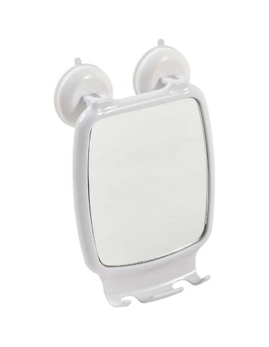 8528100 - miroir  rectangulaire sur ventouses - blanc