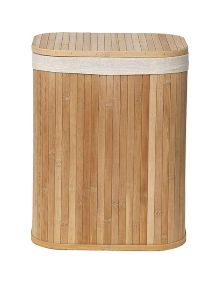 847419502 - paniere a linge rectangulaire pm bambou 36,5x28,5x47 cm - bambou/tis