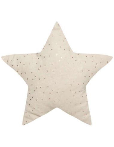 174199c - coussin forme oya etoile beige