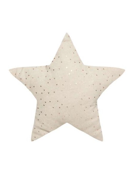 174199c - coussin forme oya etoile beige