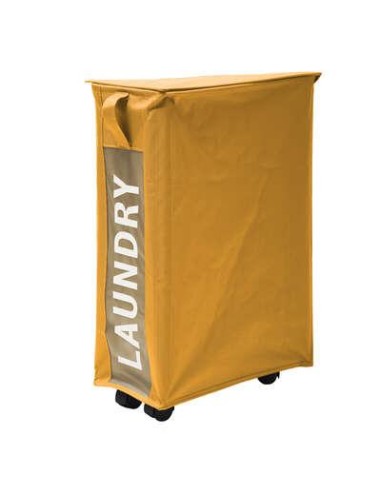 174546k-panier linge pm +roulette jaun