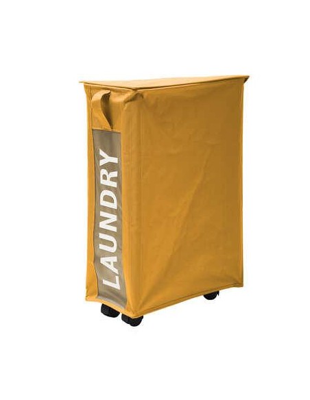 174546k-panier linge pm +roulette jaun