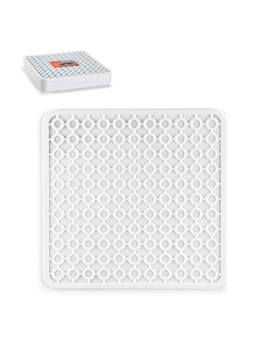 1191601 - tapis en élastique pour l'évier carré kenia blanc