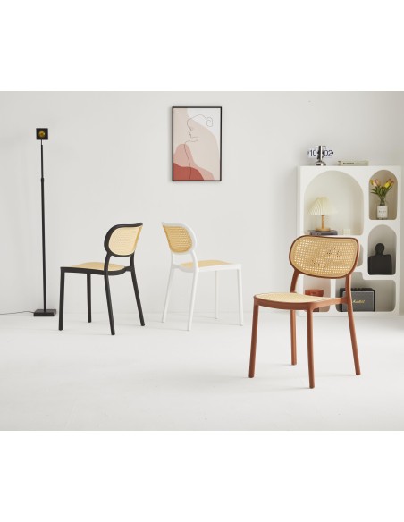 chaise luv terracota + rattan