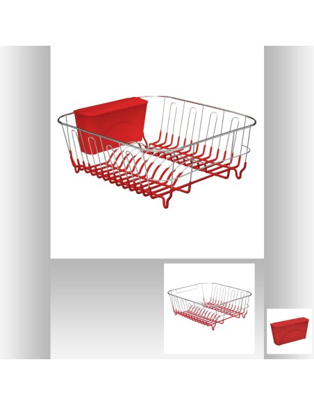 115191a - egouttoir 1niv met+pvc roug rc L. 37 x P. 33 x H. 13,5 cm