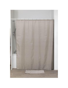 1204165 - rideau de douche polyester 180x200 cm/12 anneaux pp - taupe