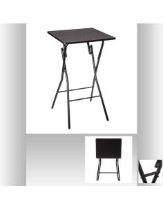 164658a - table bar pli 2p 60x60cm noir