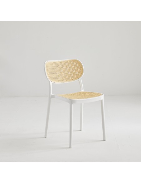 fauteuil luv  taupe rattan