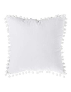 131656a - coussin pompons ivoire 40x40