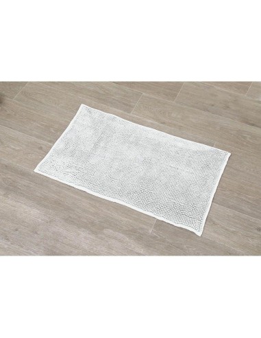 7707100 - tapis microfibre boules uni 45x75 cm - blanc