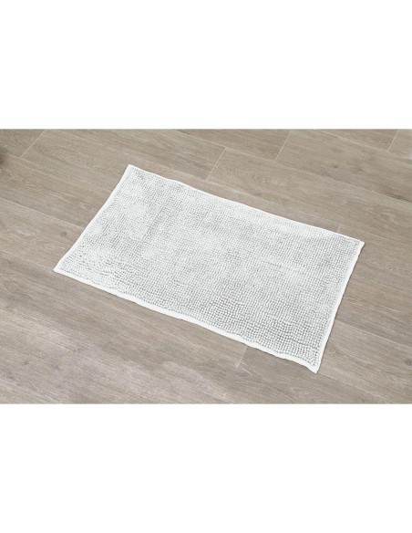 7707100 - tapis microfibre boules uni 45x75 cm - blanc