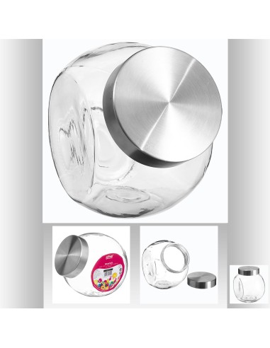 146694 - bocal pen ver+inox 2,1l nixo L. 19,5 x P. 12,8 x H. 17,3 cm