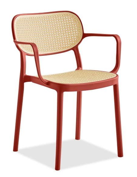 fauteuil luv blanc rattan