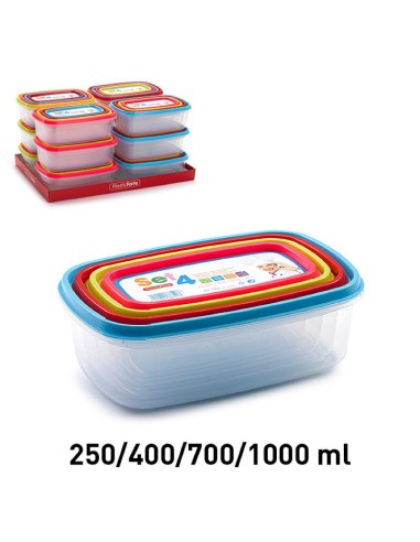 11844-lot de 4 bo&icirc:tes herm&eacute:tiques rect. urban