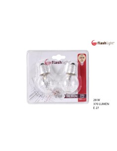 2 ampoules halo boule e27/28w