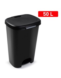 1214502 - poubelle avec pedale color 50l noir