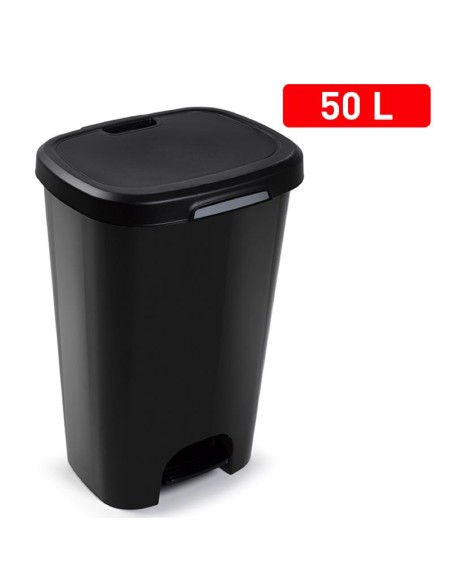 1214502 - poubelle avec pedale color 50l noir