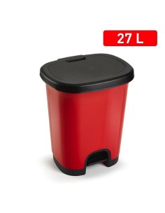 1206207 - poubelle avec pedale black 27 l rouge