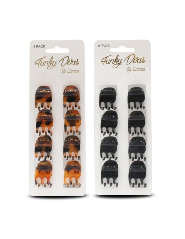 pince é cheveux x8 noir/marron 2x2.8cm