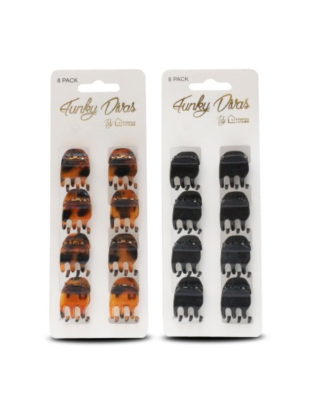 pince é cheveux x8 noir/marron 2x2.8cm