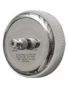 fil a linge nylon extensible et retractable a fixer - chrome