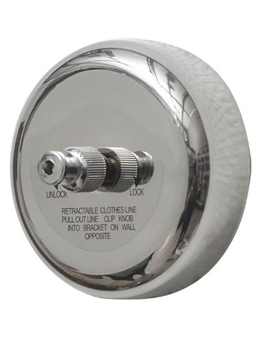 fil a linge nylon extensible et retractable a fixer - chrome