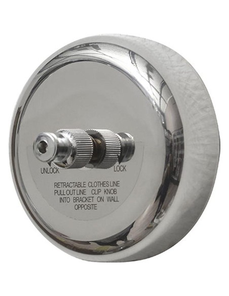 fil a linge nylon extensible et retractable a fixer - chrome