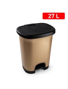 12062u5 - poubelle avec pedale black 27 l oro