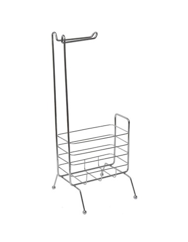 derouleur et reserve papier wc ou porte documents metal - chrome