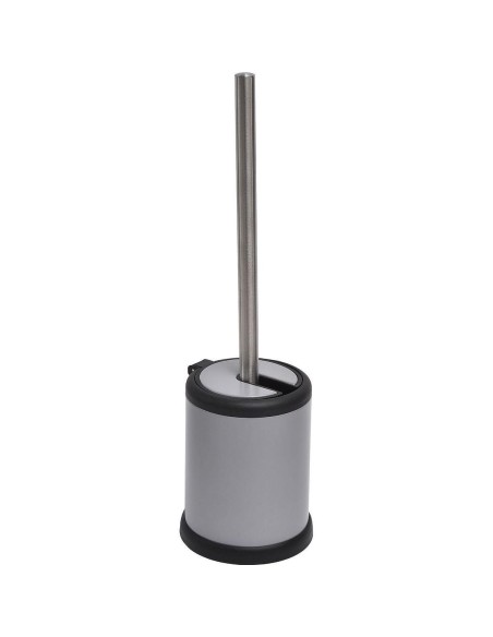 6643180 - brosse wc metal couvercle rabattable - gris mat