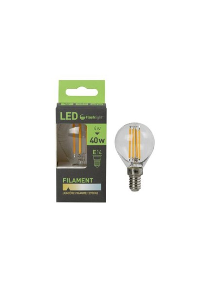 ampoule led 4 filaments boule e14 4w