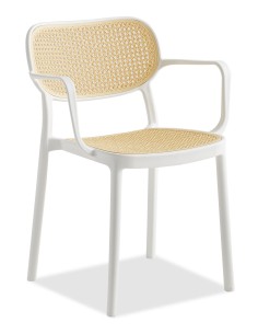 fauteuil luv jaune rattan