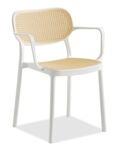 fauteuil luv jaune rattan