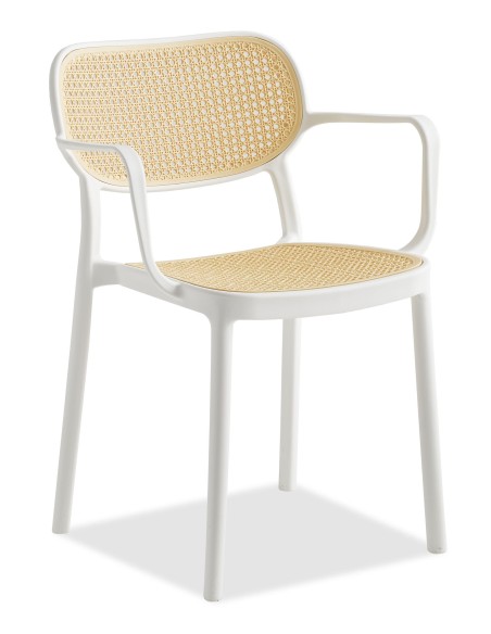 fauteuil luv jaune rattan