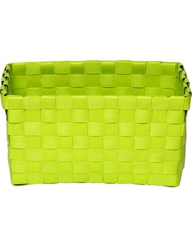 panier gm pp tresses 19x13x9,5 cm - vert anis