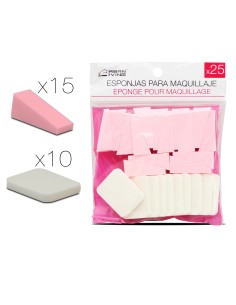 15615 - éponge pour maquillage x25-asst tailles
