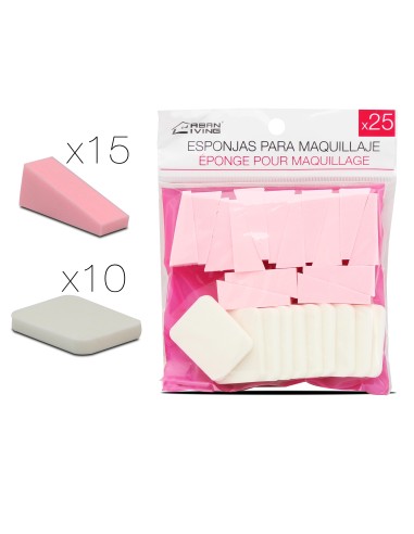 15615 - éponge pour maquillage x25-asst tailles