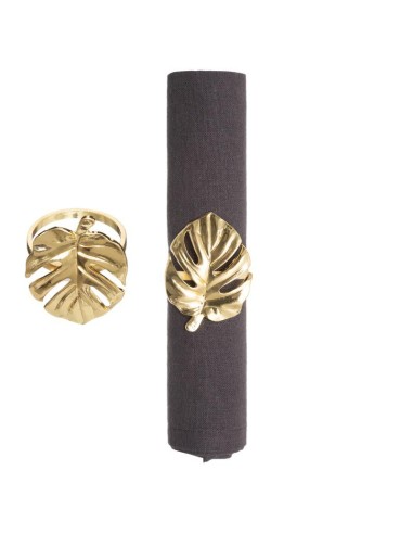 rond serv dore feuille x2