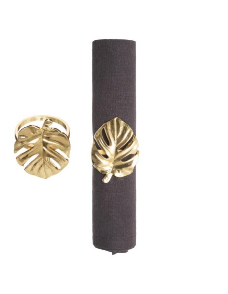 rond serv dore feuille x2