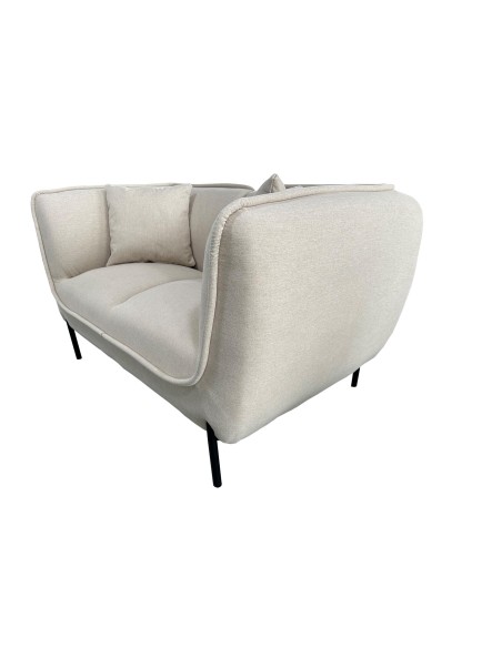 canape astoria 4 places/pieds noirs -bleu nea 86